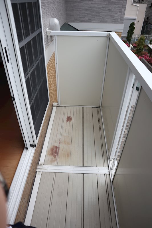 南向きのベランダ