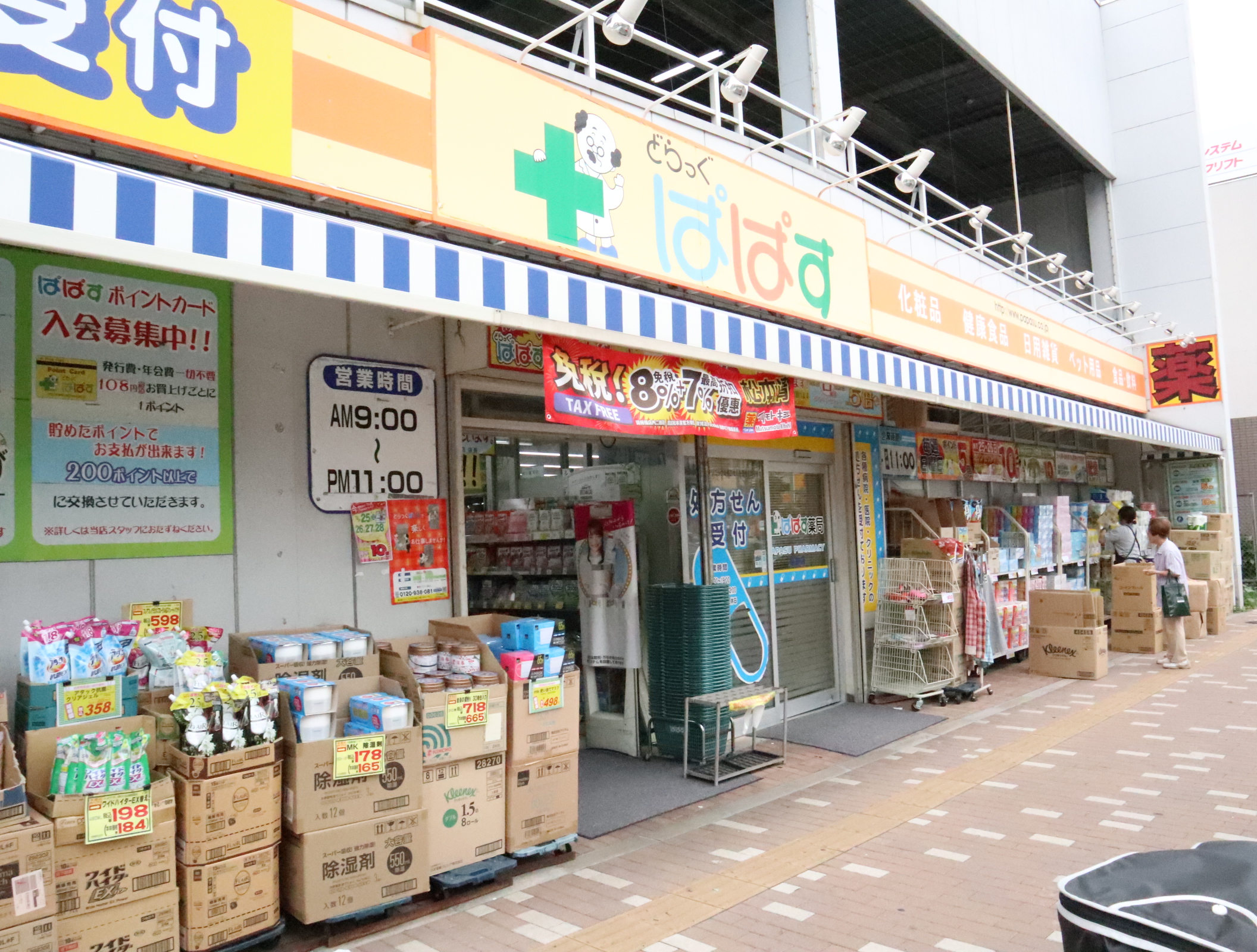 ドラッグストア：どらっぐ ぱぱす 東砂店　1274m