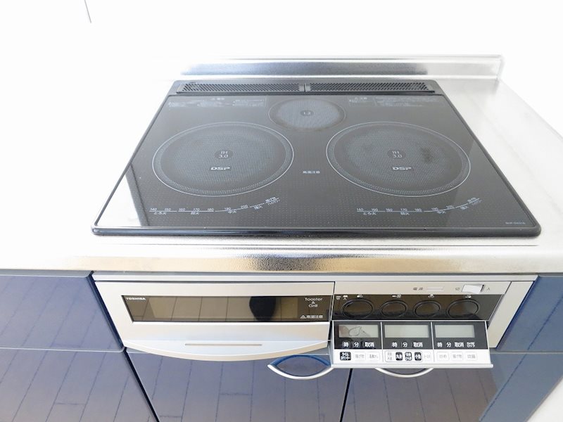 IH2口ラジエント1口　システムキッチン