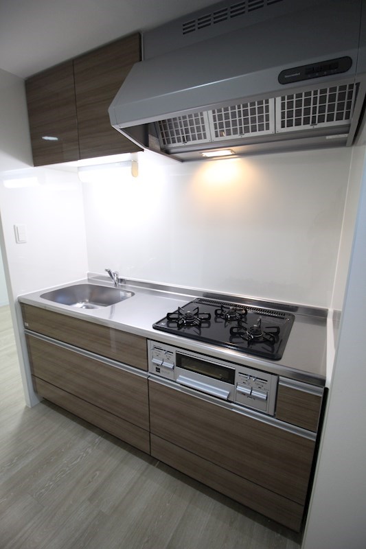 3口ガスコンロ+グリル付きです♪