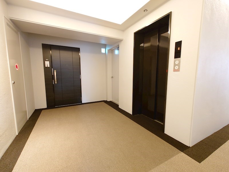 共用廊下はタイルカーペットを敷いており、まるでホテルのような造りです。