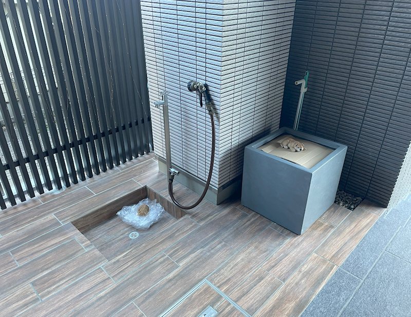 ペット用足洗い場