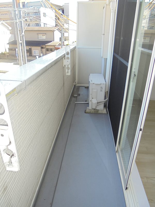 開放感のあるベランダ。