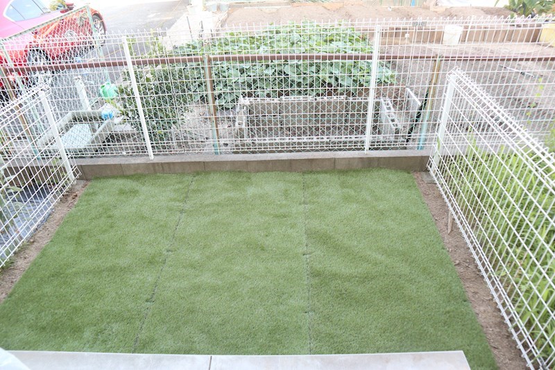 専用庭　人工芝施工