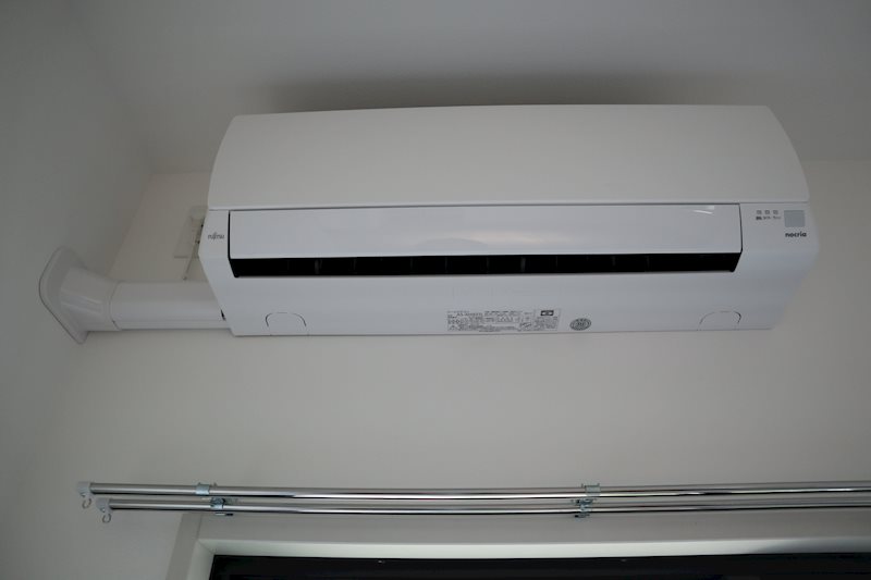 リビングにエアコン装備。