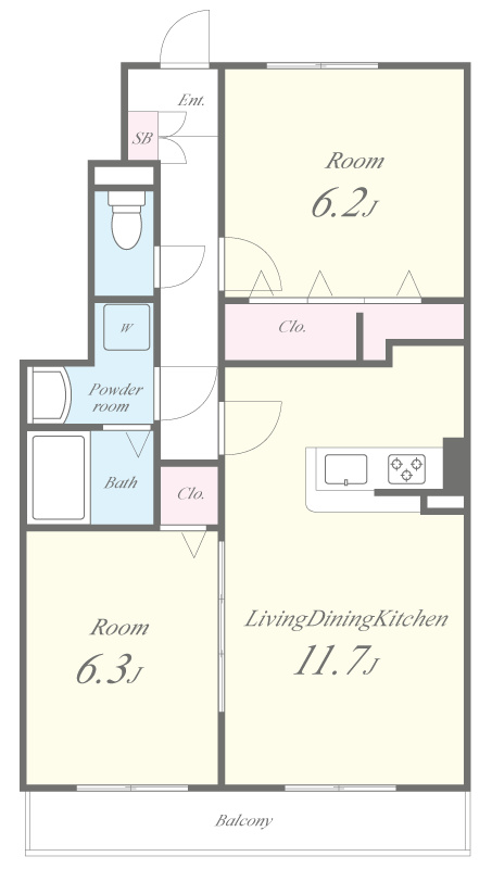 使いやすく人気の間取りとなっております、