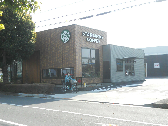 レストラン：【3/31オープン】STARBUCKS COFFEE(ｽﾀｰﾊﾞｯｸｽｺｰﾋｰ) 稲城東長沼店　218m