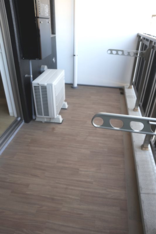 シート張りのベランダ。