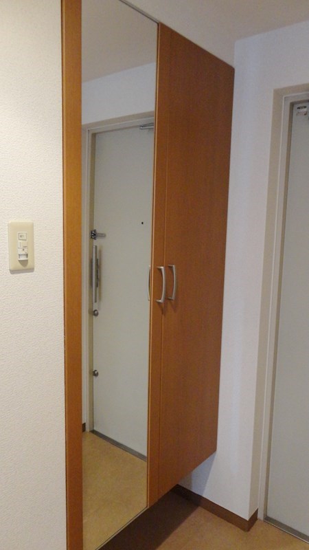 姿鏡付き大型シューズボックス